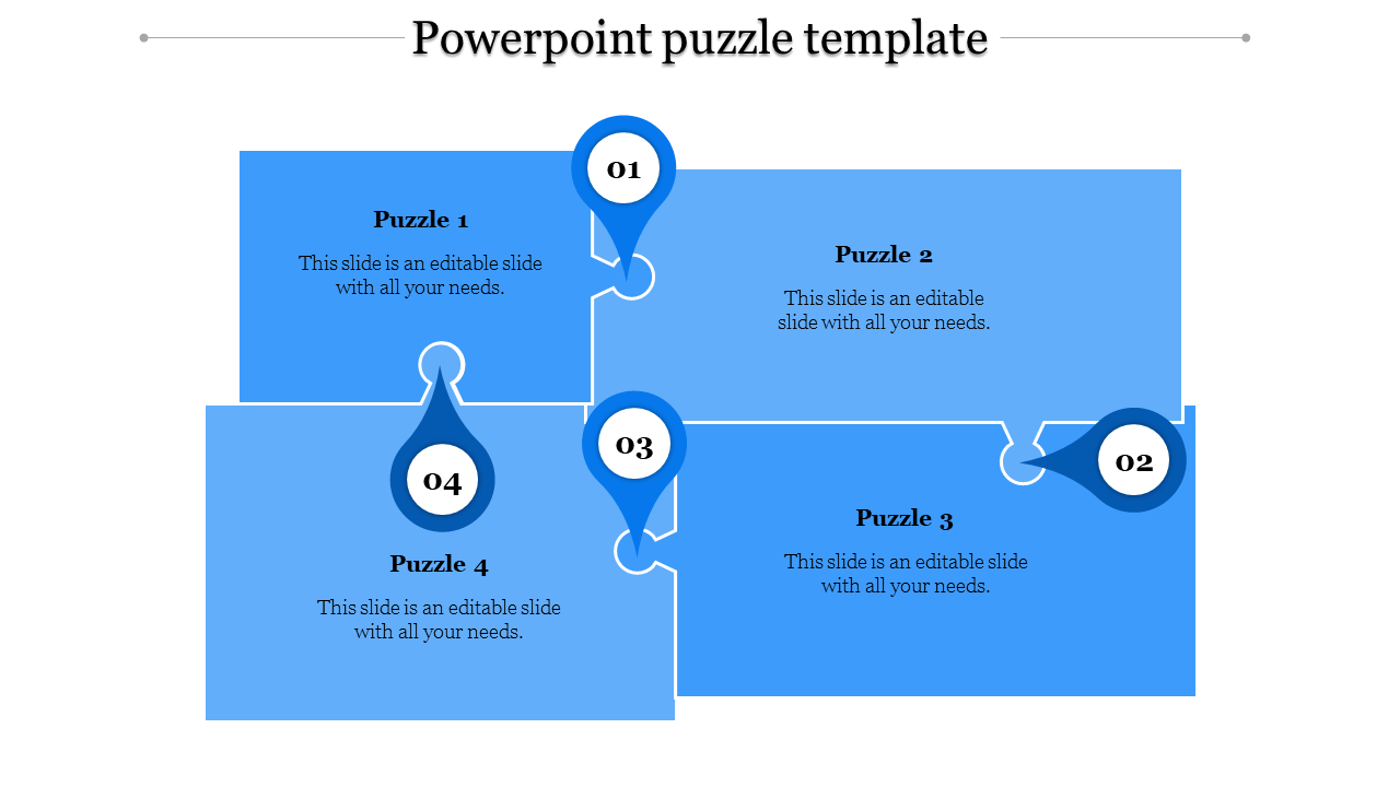 powerpoint puzzle template-powerpoint puzzle template-4-Blue